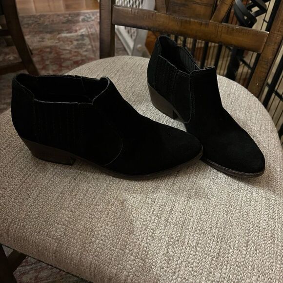 Lucky Brand black and brown booties size 7 1/2 - Picture 1 of 8